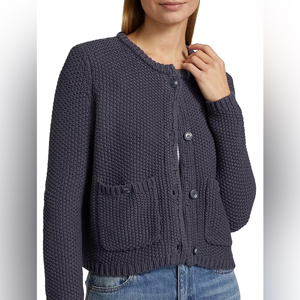 Splendid Collection Andrea Cropped Cardigan in Blue Size XL. NWT - Picture 1 of 12
